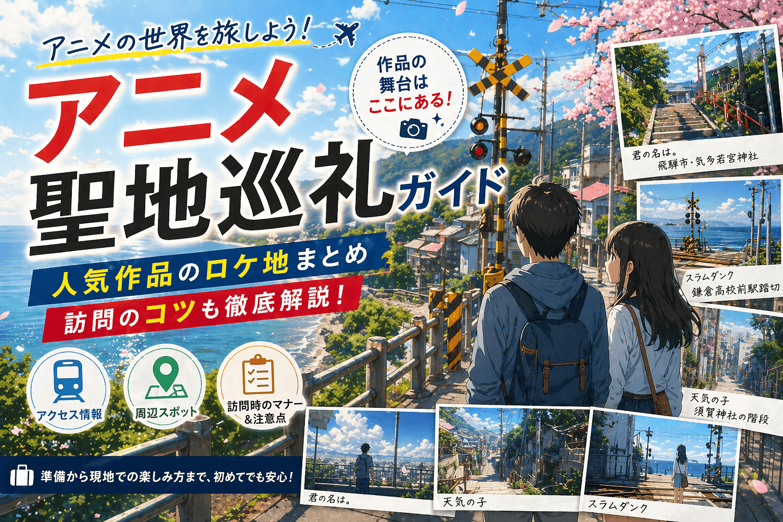 アニメ聖地巡礼ガイド|人気作品のロケ地まとめと訪問のコツ
