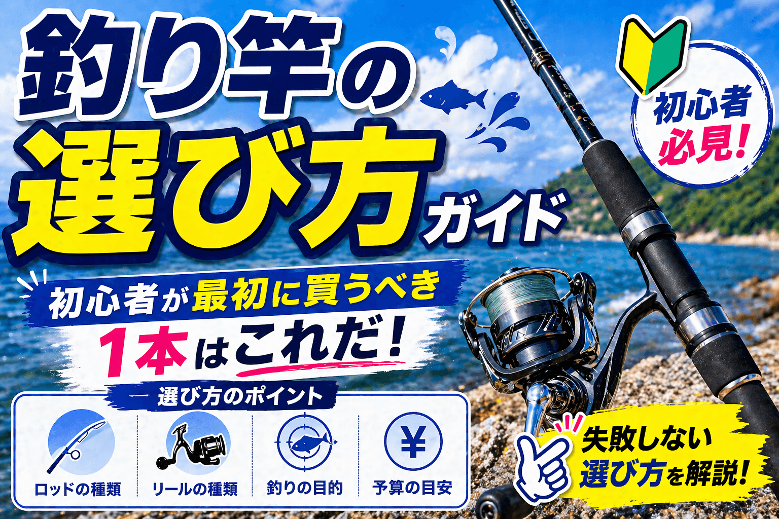 釣り竿の選び方ガイド|初心者が最初に買うべき1本はこれだ